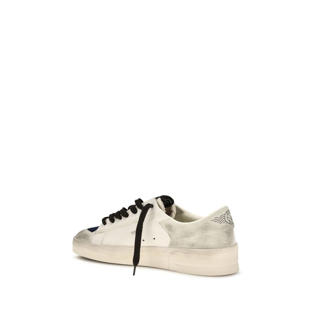 Golden Goose Gray Leather Low Top Sneakers