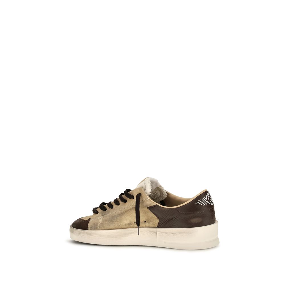 Golden Goose Beige Leather Sneakers