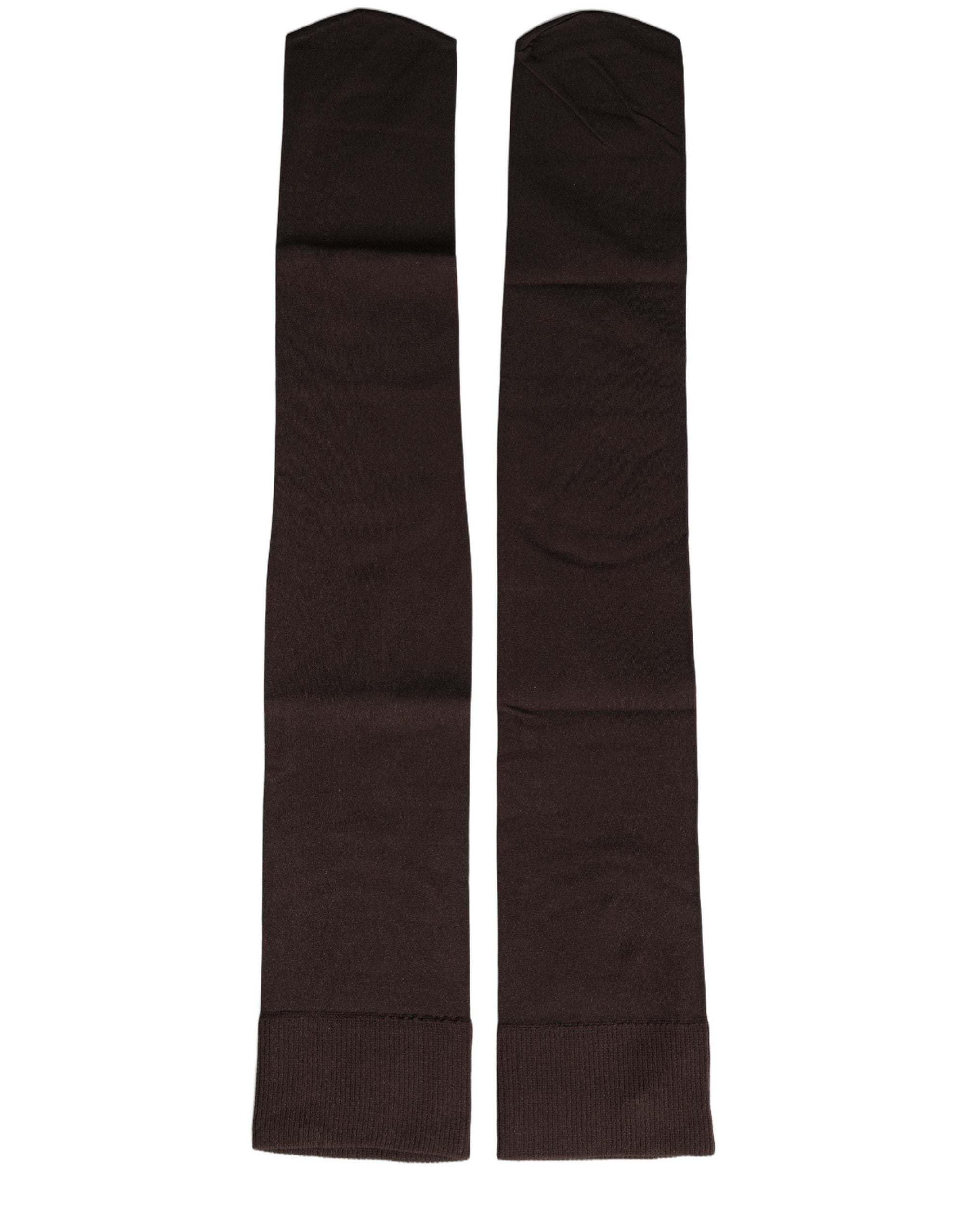 Dolce & Gabbana Brown Nylon Over Long Women Accessory Socks
