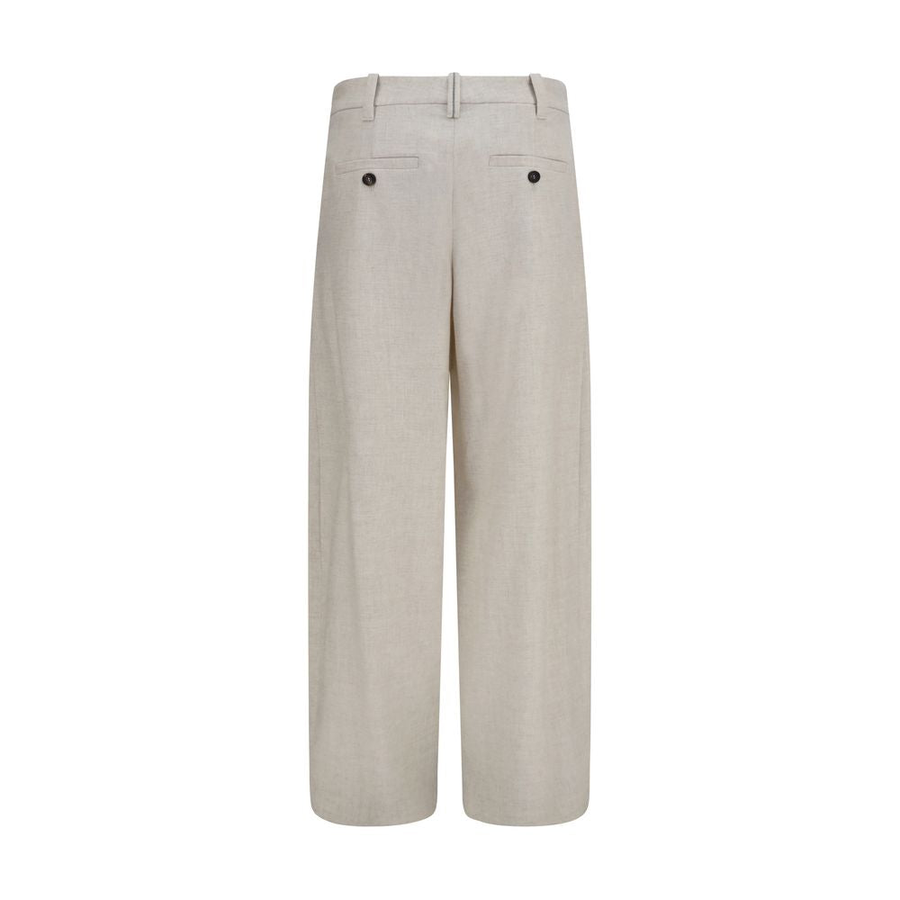 Brunello Cucinelli Beige Wool Dress Pants