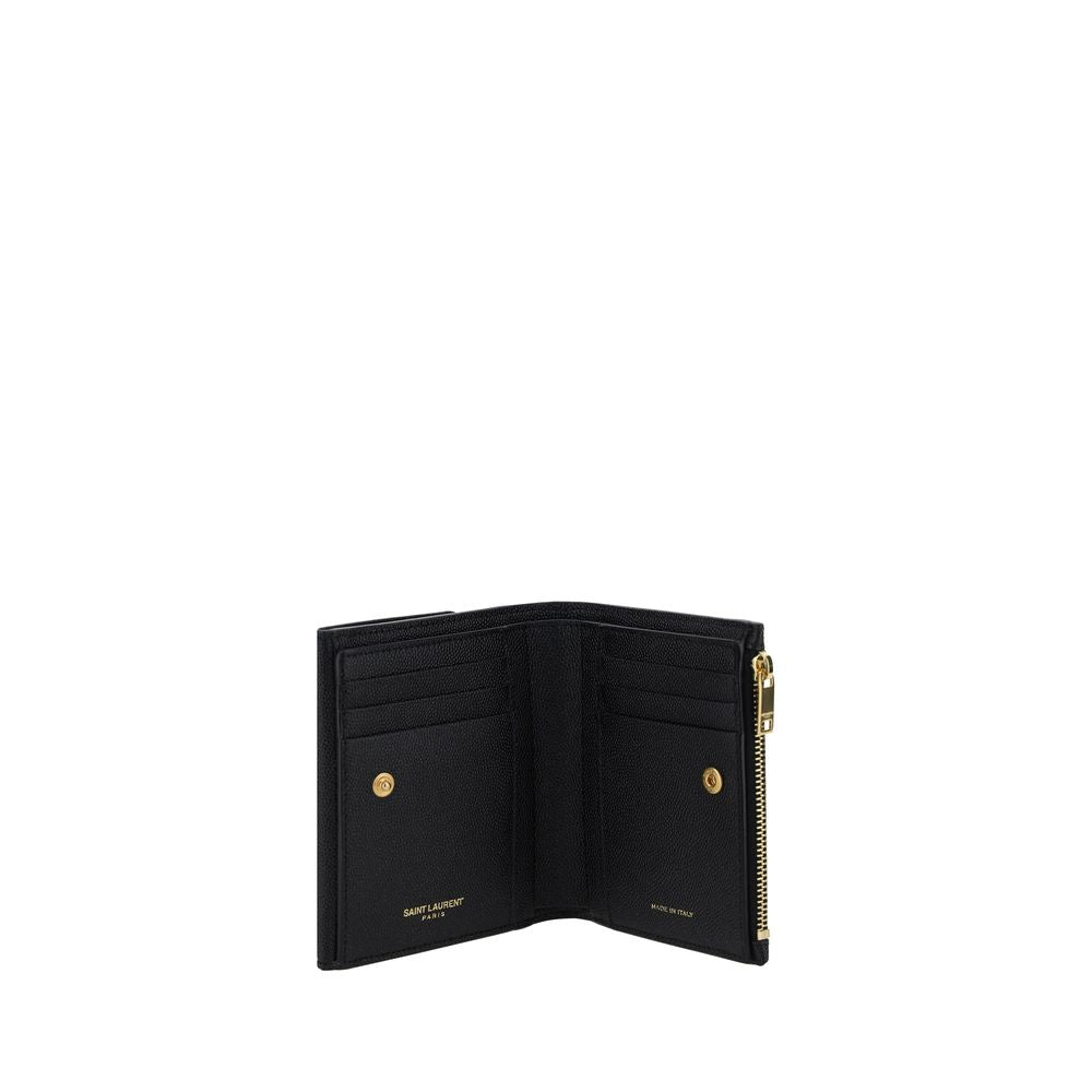 Saint Laurent Black Leather Wallet