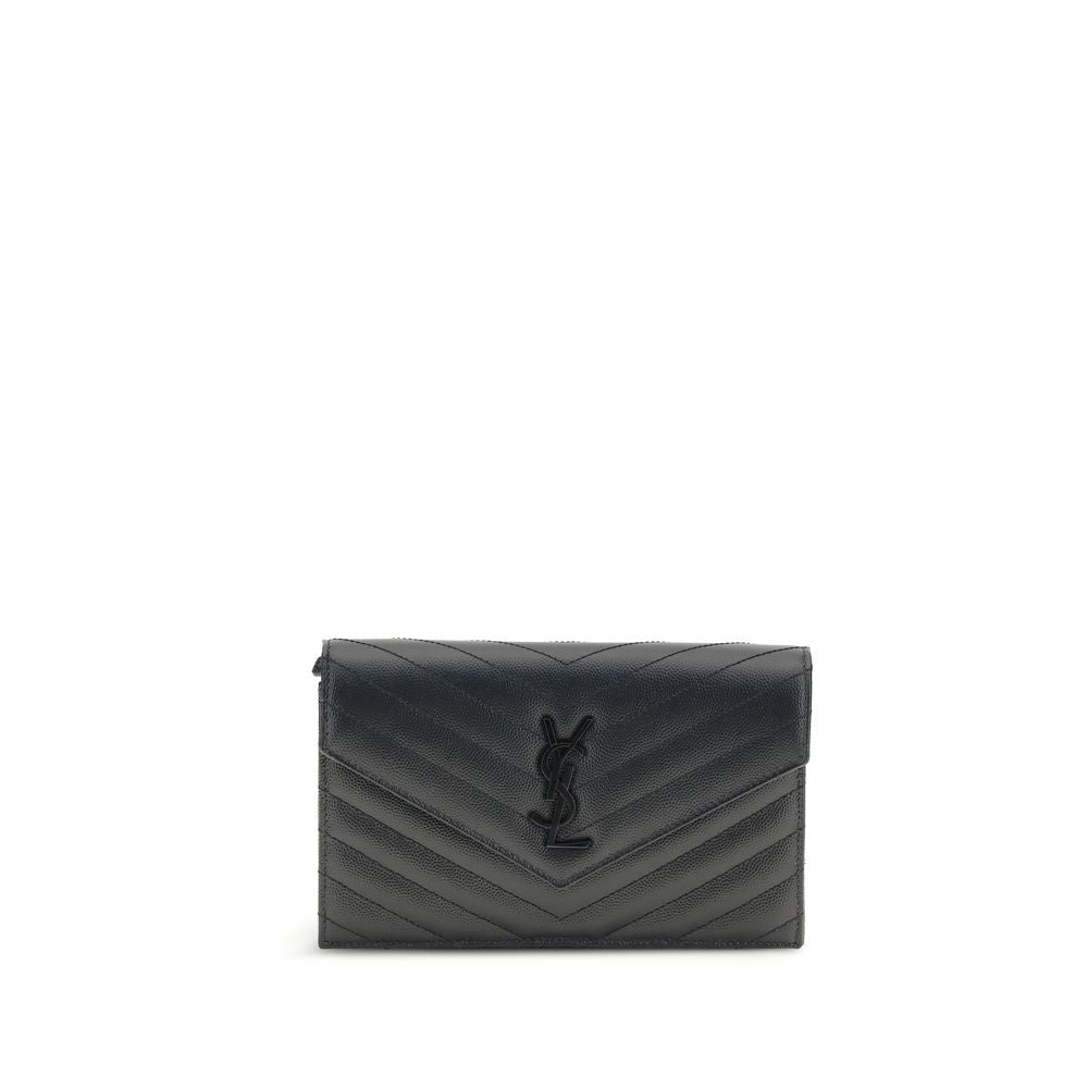 Saint Laurent Black Leather Wallet