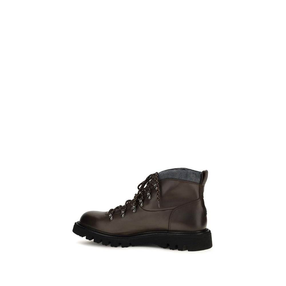 Fratelli Rossetti Brown Leather Lace-Up Boots