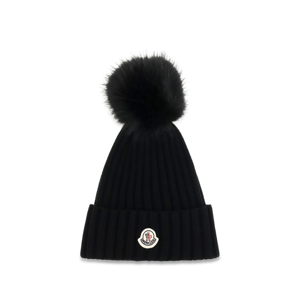 Moncler Black Wool Beanie