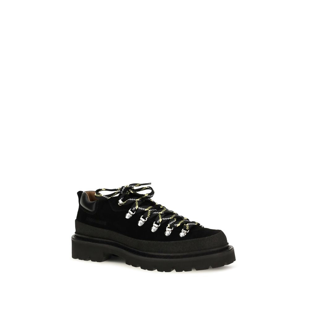 Dsquared² Black Leather Athletic Sneakers