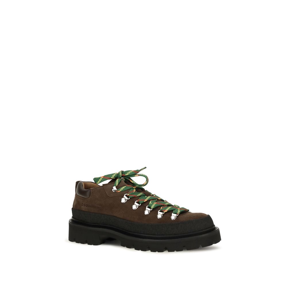 Dsquared² Brown Leather Lace-Up Boots