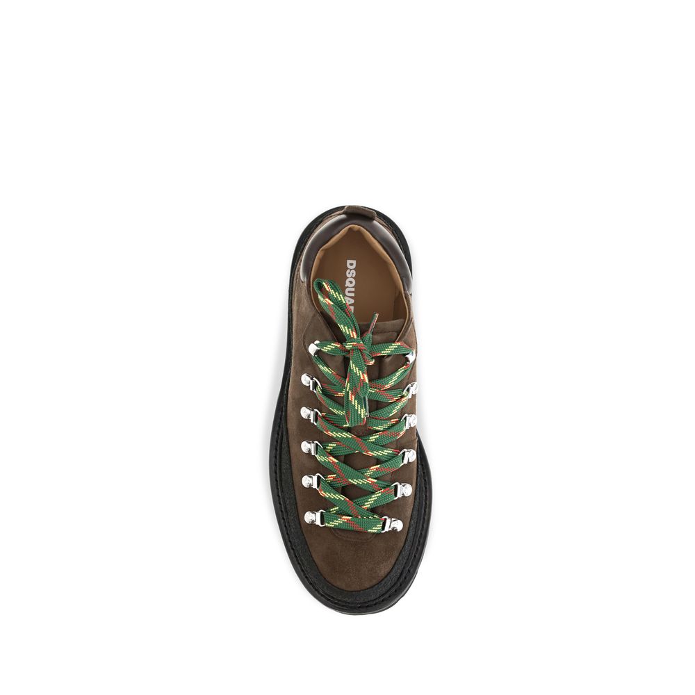 Dsquared² Brown Leather Lace-Up Boots