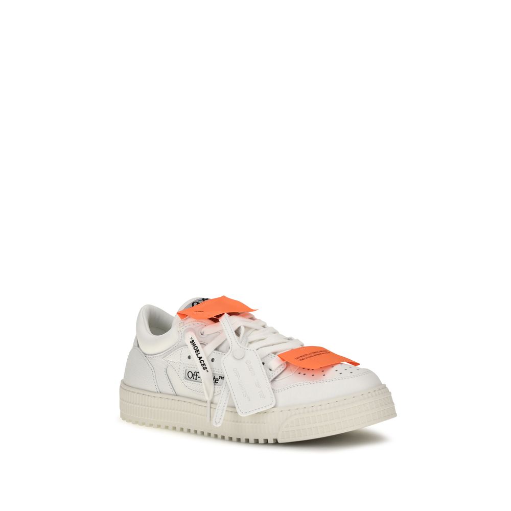 Off-White White Leather Low Top Sneakers