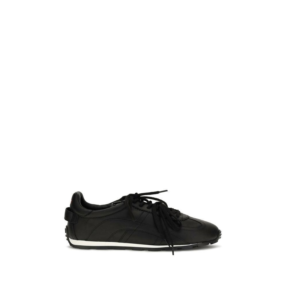 Dsquared² Black Leather Athletic Sneakers