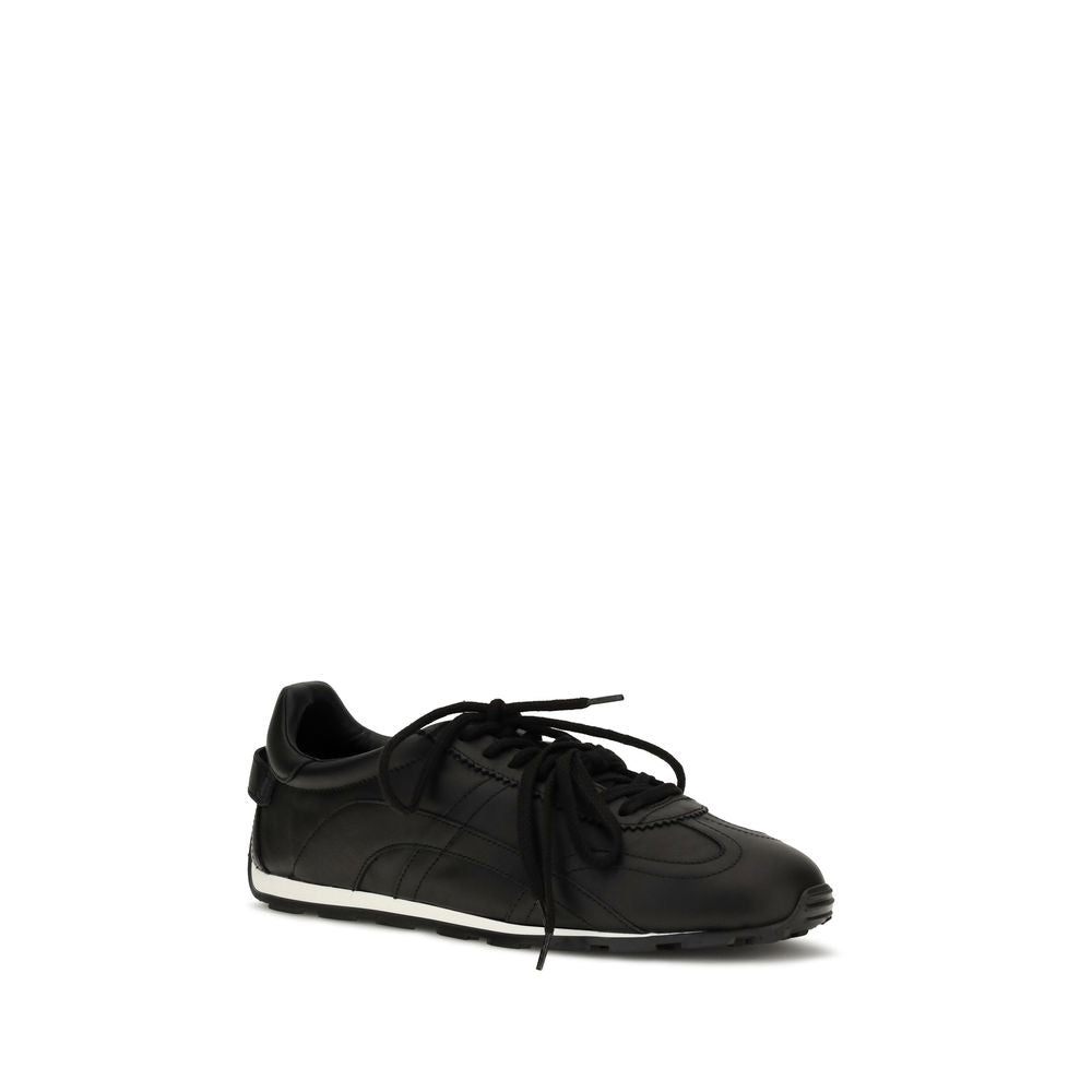 Dsquared² Black Leather Athletic Sneakers
