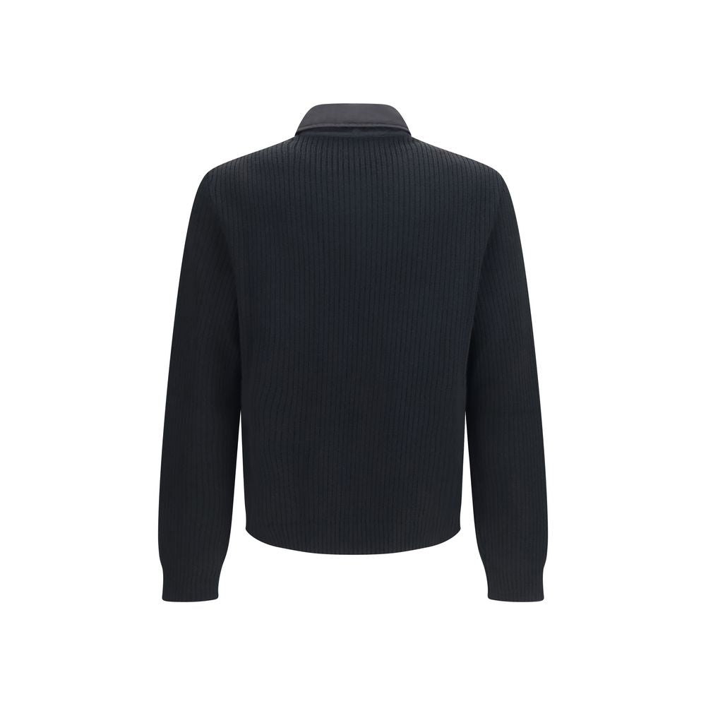 Prada Black Wool Full-Length Jacket
