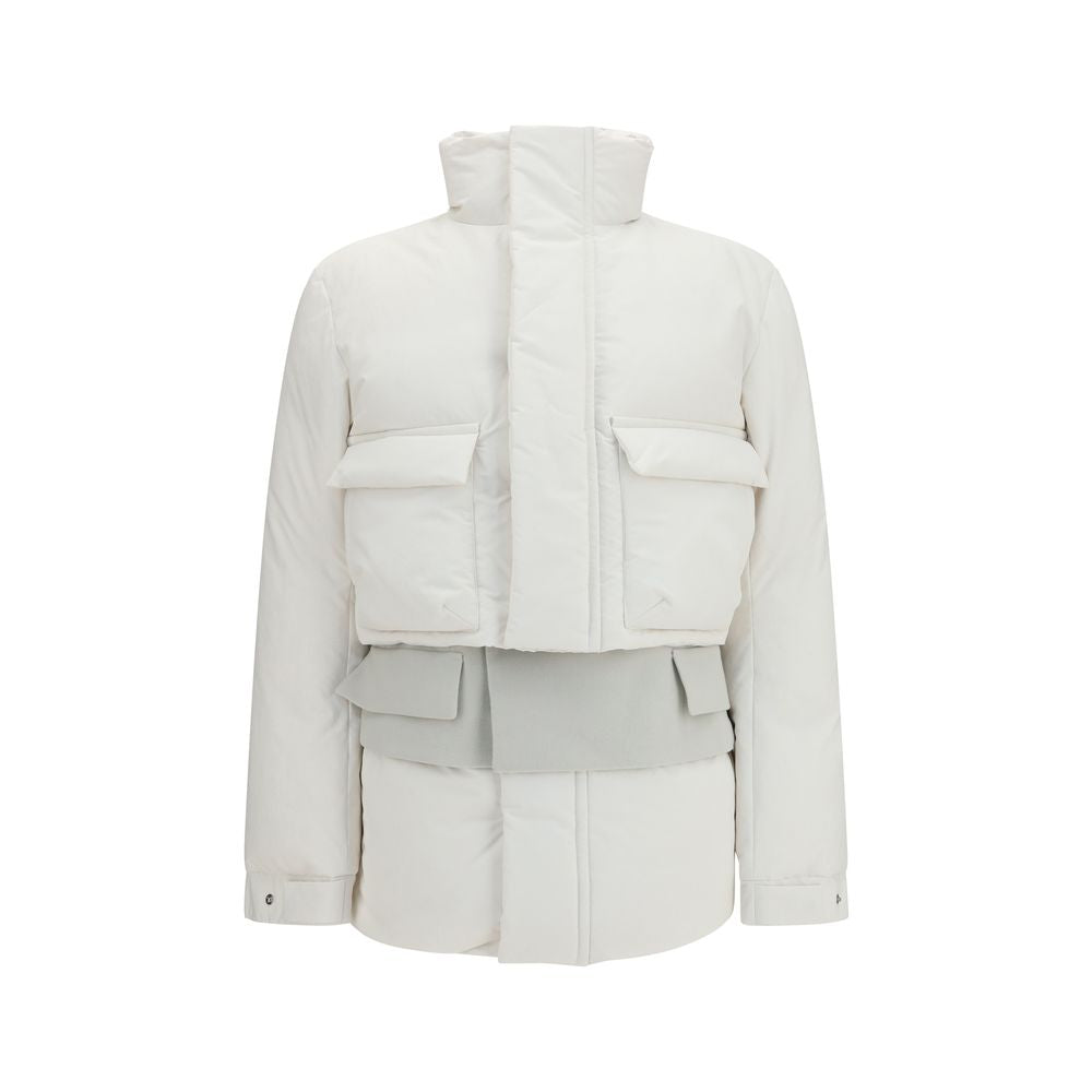 Sacai White Full-Length Jacket