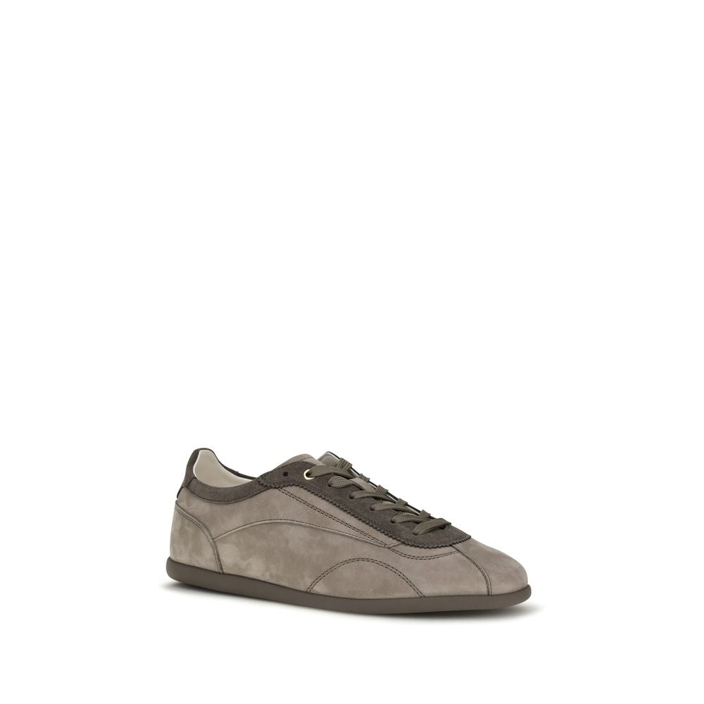Brunello Cucinelli Gray Leather Sneakers
