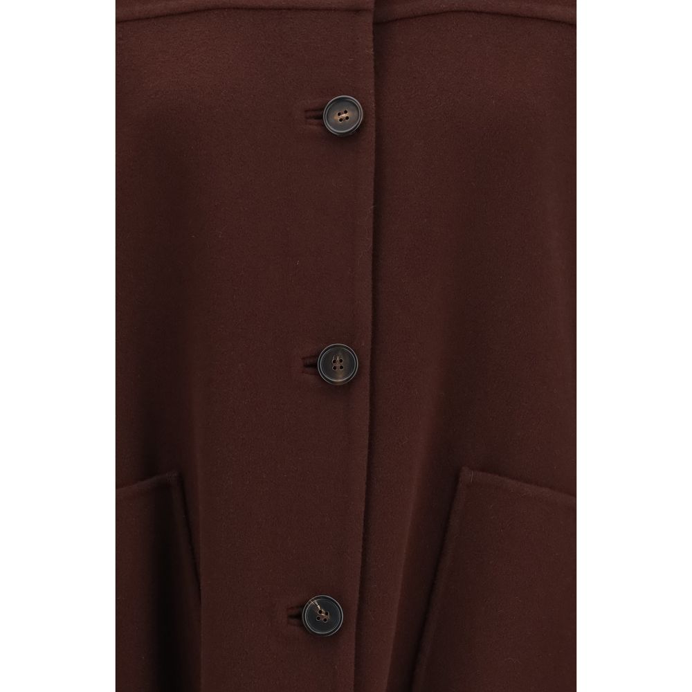 'S Max Mara Bordeaux Wool Coat