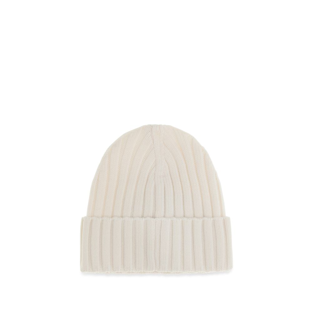 Moncler White Wool Beanie