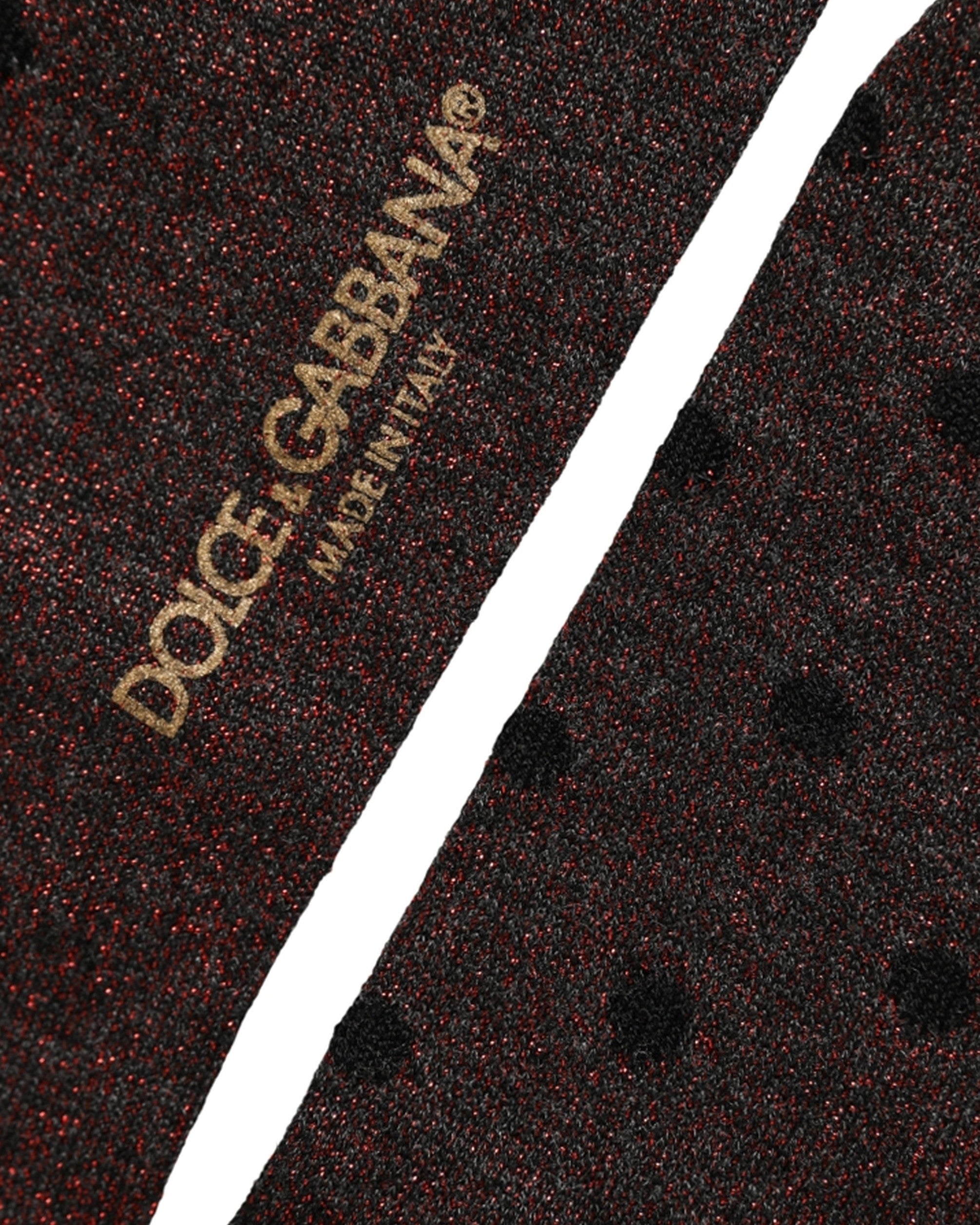 Dolce & Gabbana Brown Polka Dot Over The Accessory Socks
