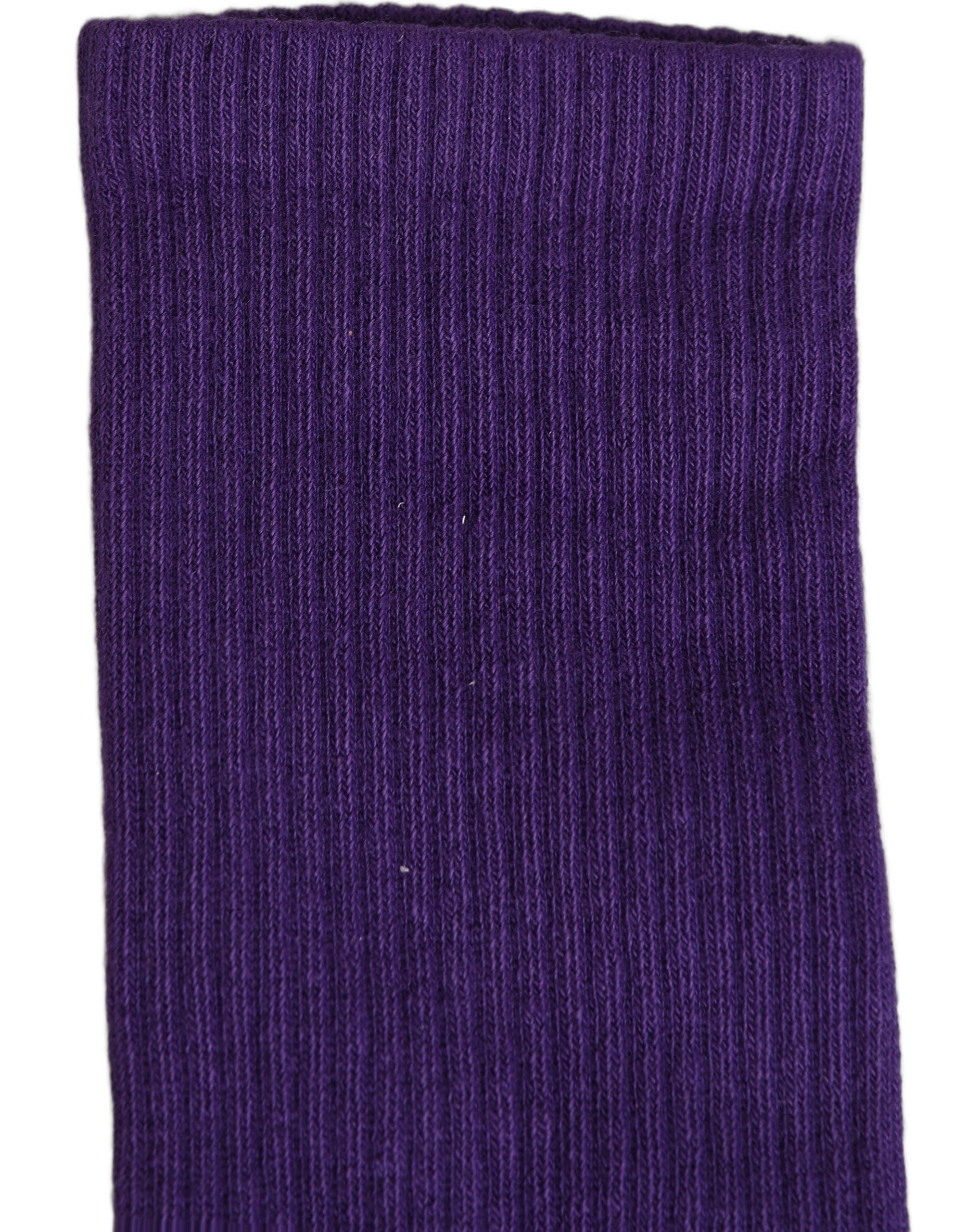 Dolce & Gabbana Violet Cotton Ribbed Mid Women Accessory Socks