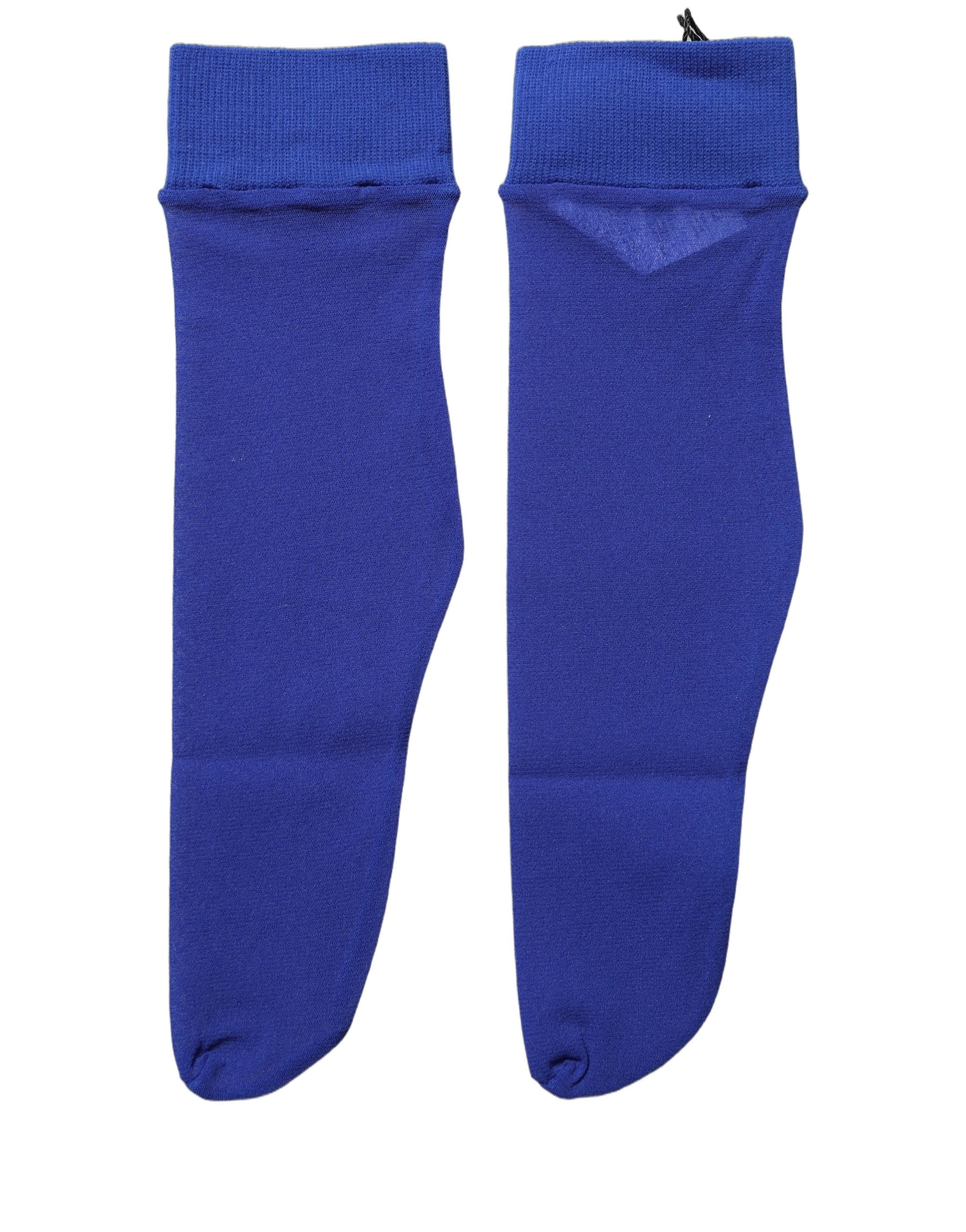 Dolce & Gabbana Royal Blue Mid Sheer Nylon Accessory Socks