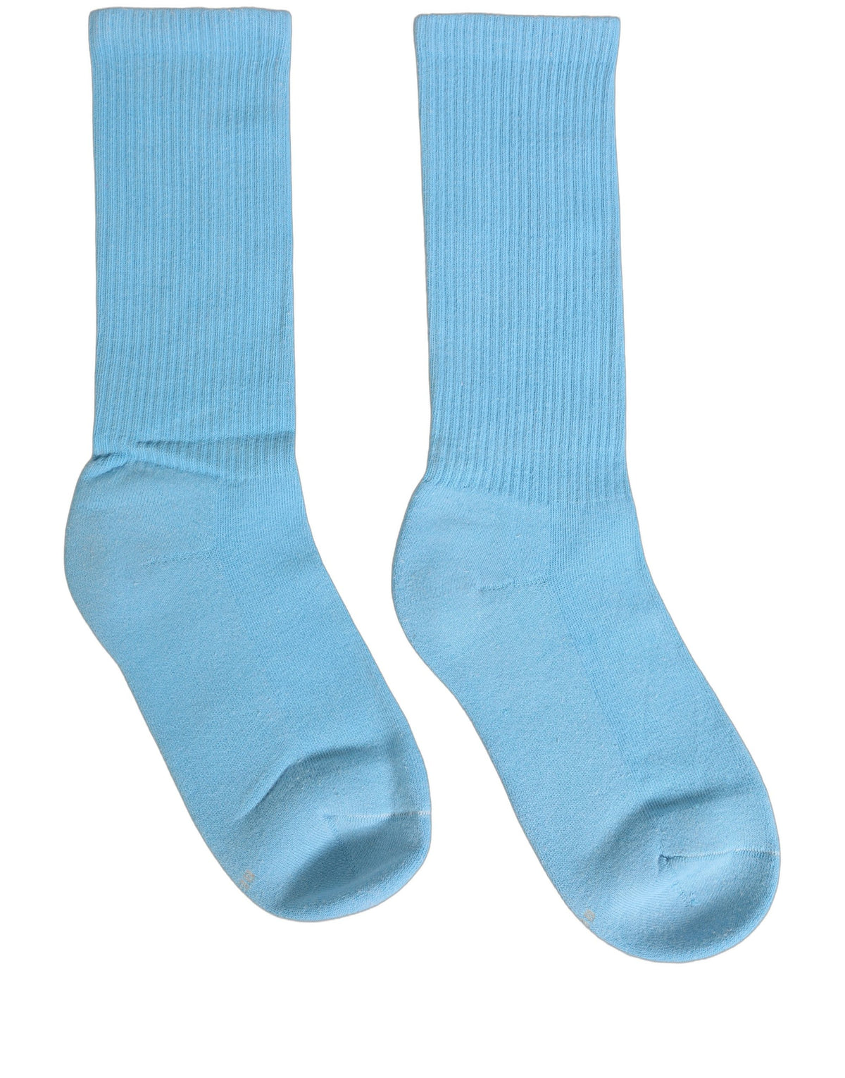 Dolce & Gabbana Light Blue Cotton Ribbed Mid Accessory Socks