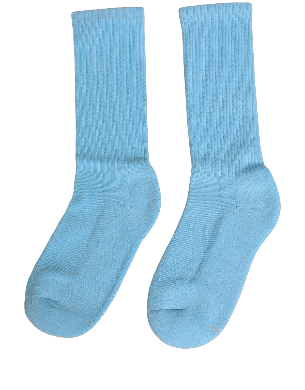 Dolce & Gabbana Light Blue Cotton Ribbed Mid Accessory Socks