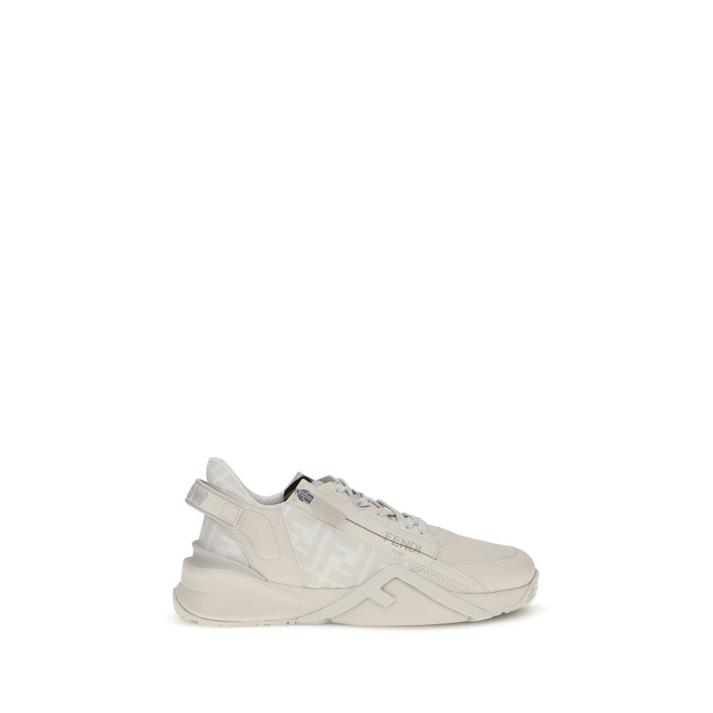 Fendi White Leather Athletic Sneakers
