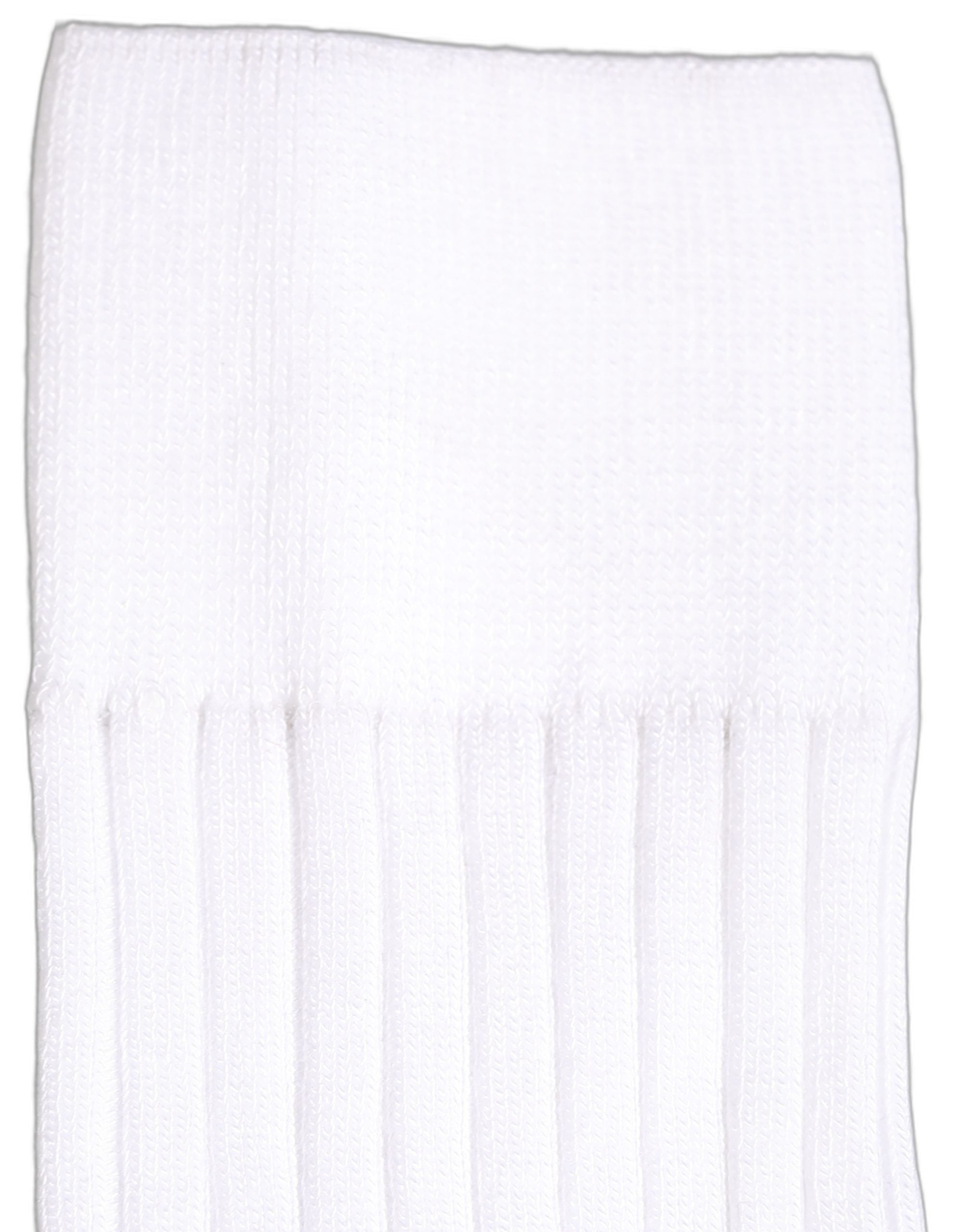 Dolce & Gabbana White Cotton Ribbed Logo Over The Calf Women Socks