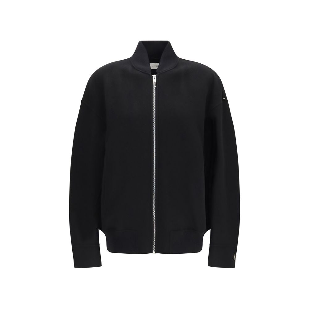 Max Mara Black Wool Full-Length Jacket