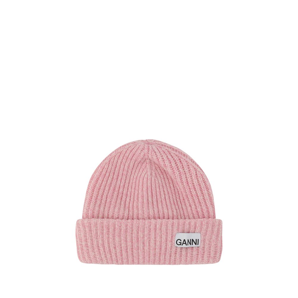 Ganni Multicolor Wool Beanie