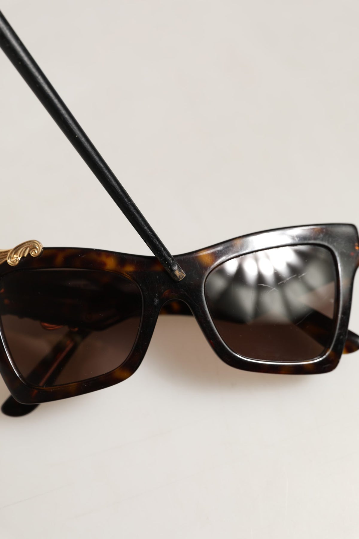 New Dolce & Gabbana Brown DG4434 Accent Havana Frame Sunglasses