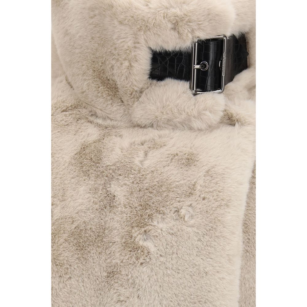 PINKO Beige Full-Length Jacket