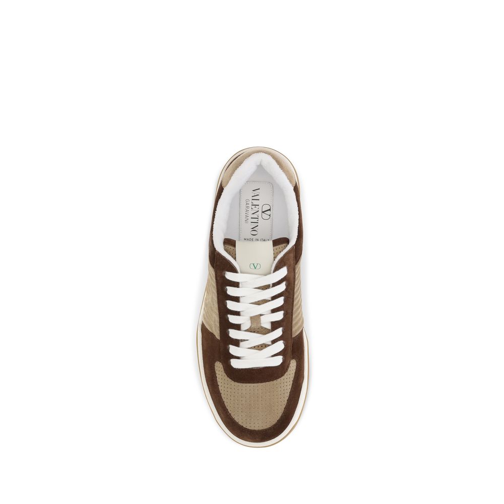 Valentino Garavani Brown Napa Leather / Low Top Sneakers