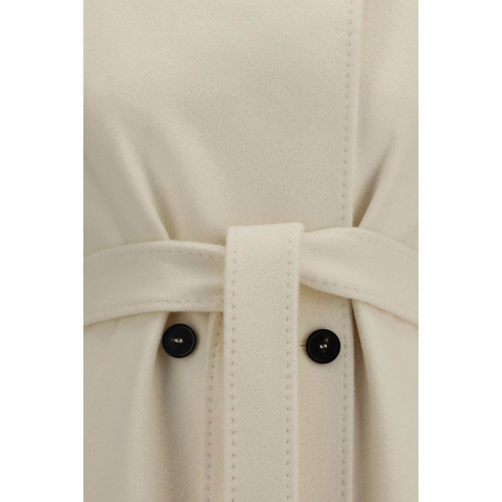 Max Mara White Wool Coat