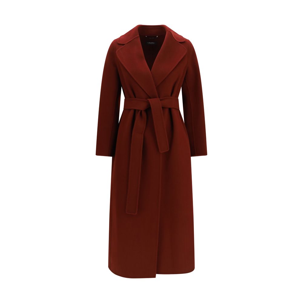 'S Max Mara Bordeaux Wool Coat