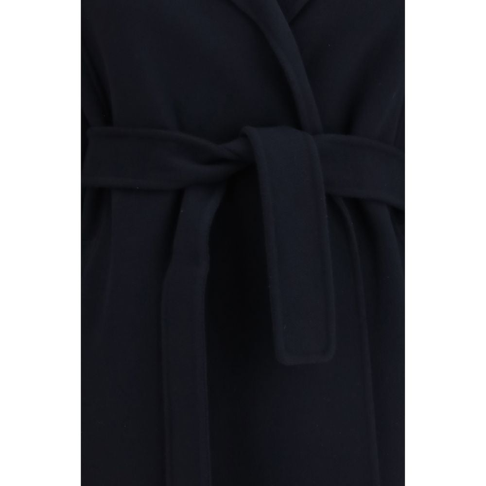 'S Max Mara Blue Wool Oves Aries Coat