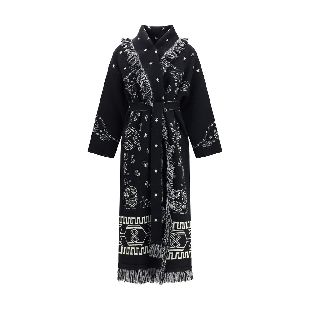 Alanui Black Wool Coat