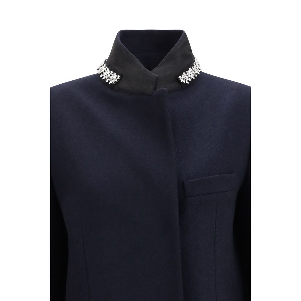 Prada Blue Wool Coat