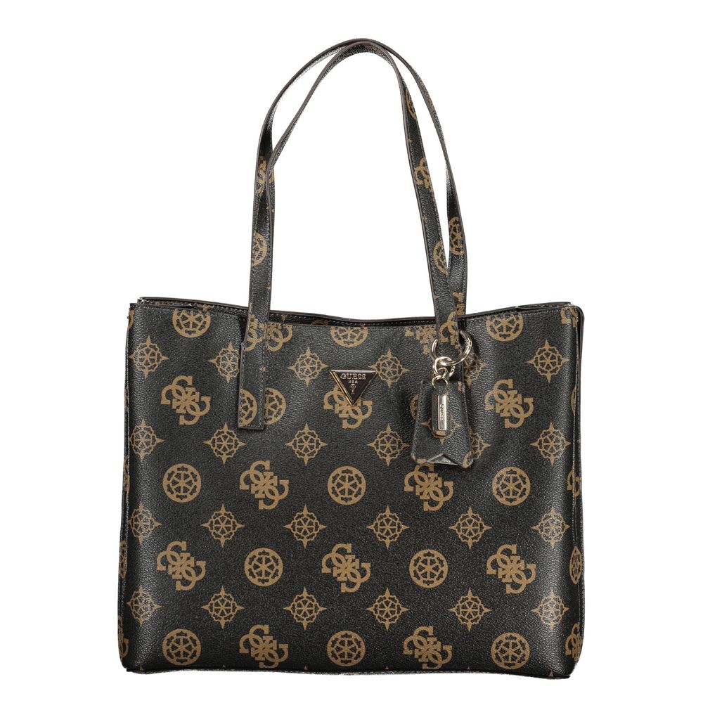Guess Jeans Brown Women's Bag with Dual Handles and Spacious Compartments