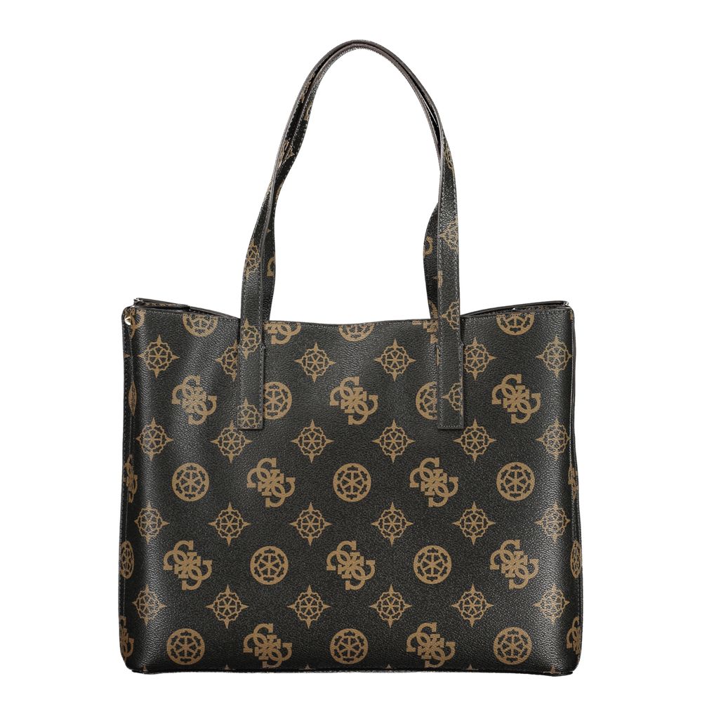 Guess Jeans Brown Women's Bag with Dual Handles and Spacious Compartments
