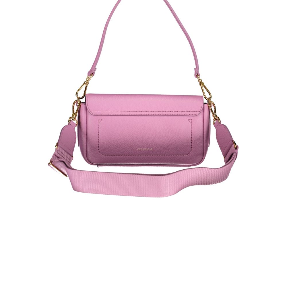 Coccinelle Purple Leather Women's Bag with Adjustable Shoulder Strap