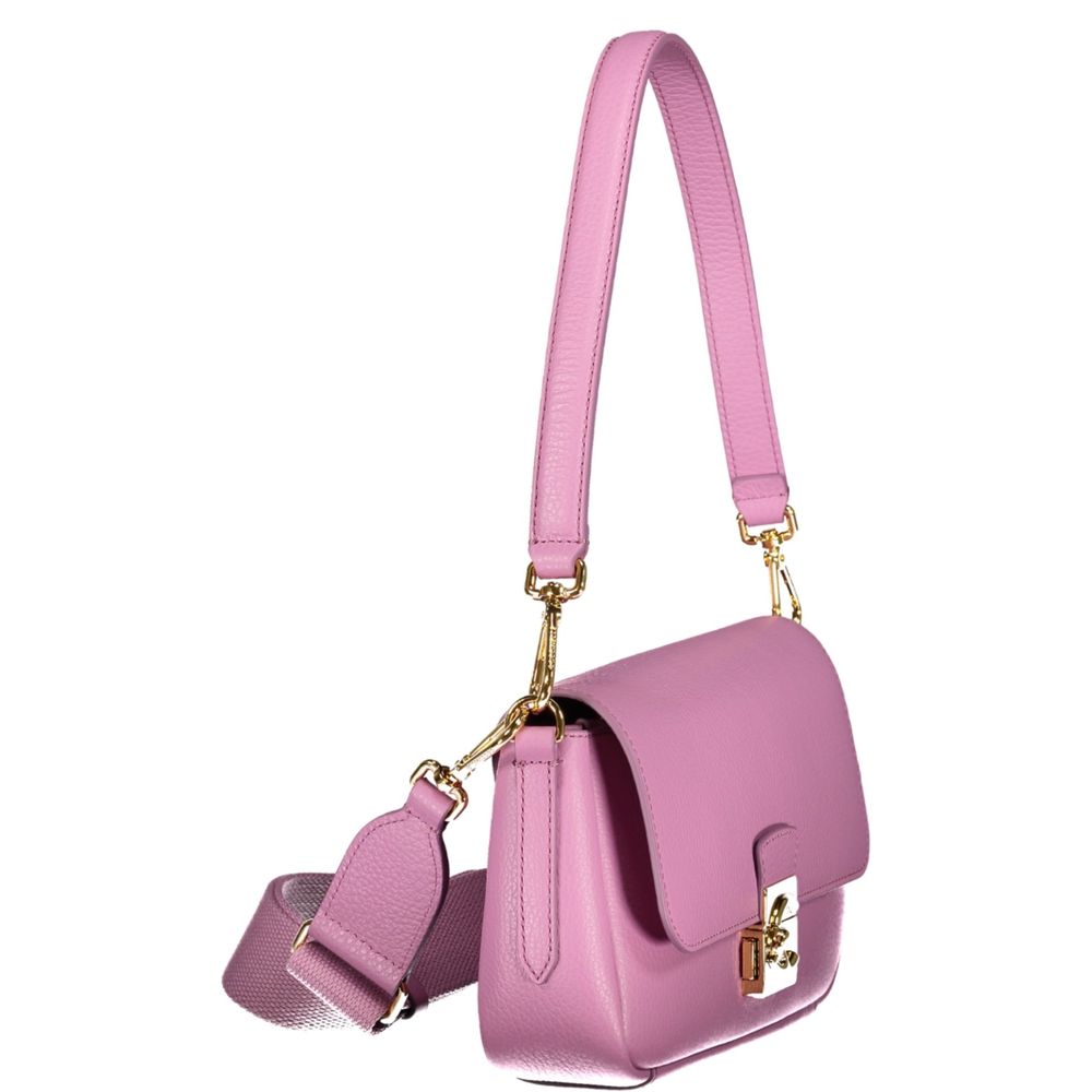Coccinelle Purple Leather Women's Bag with Adjustable Shoulder Strap