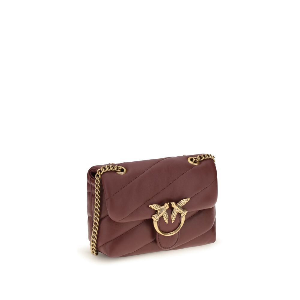 PINKO Bordeaux Leather Shoulder Bag