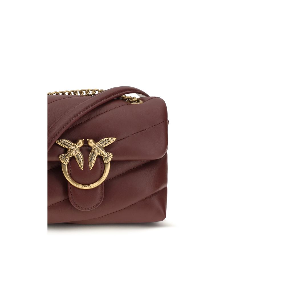 PINKO Bordeaux Leather Shoulder Bag