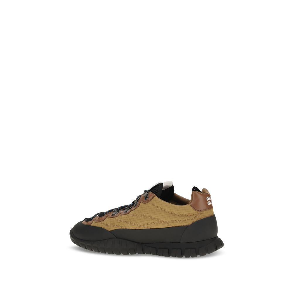 Miu Beige Athletic Sneakers