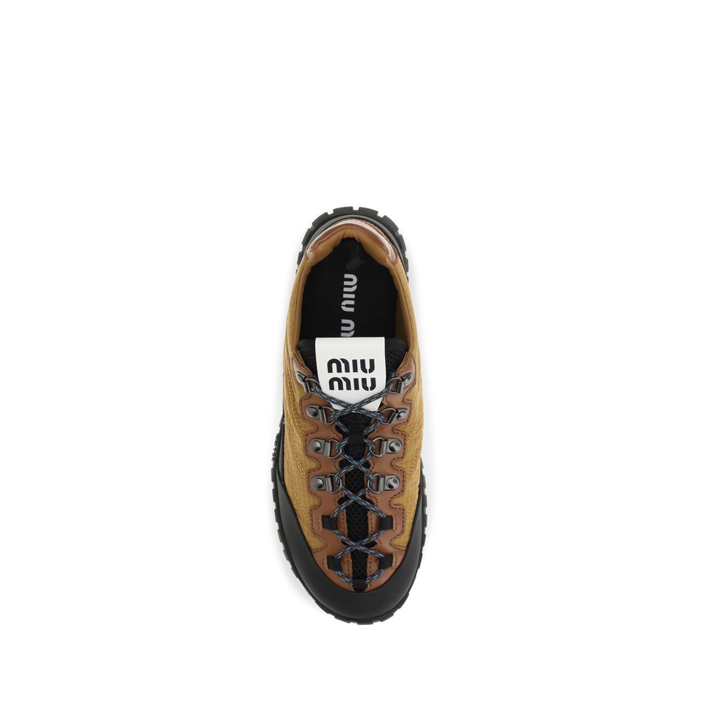 Miu Beige Athletic Sneakers