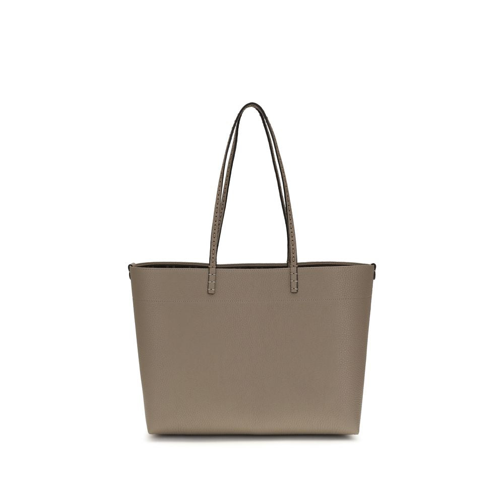 Fendi Beige Leather Shoulder Bag