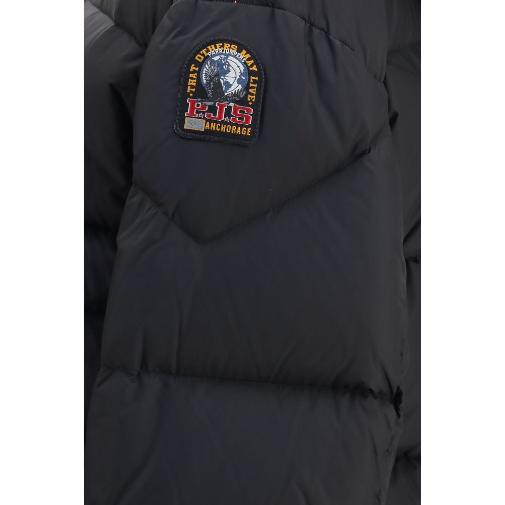 New Parajumpers Black Goose Down Full-Length Jacket