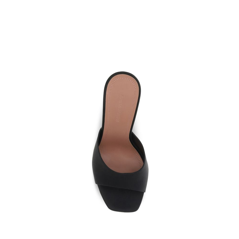 Amina Muaddi Black Platform Sandals