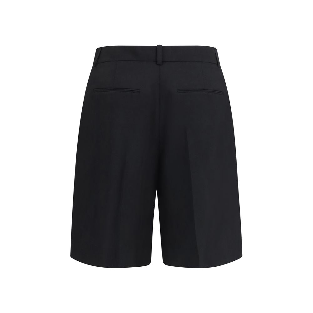 Khaite Black Wool Bermuda Shorts