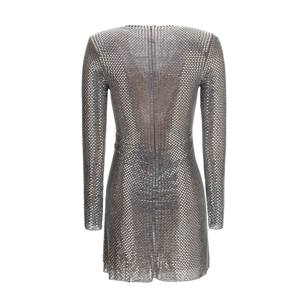 Self-Portrait Silver Cocktail Dress