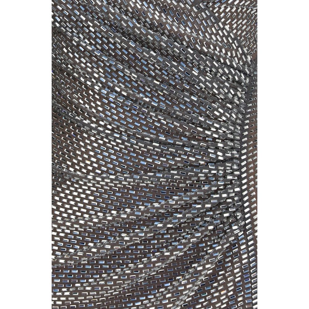 Self-Portrait Silver Cocktail Dress